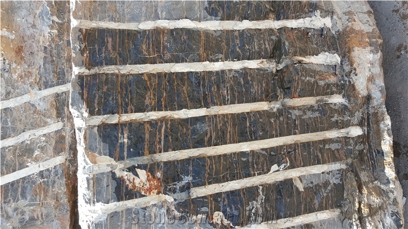 China Nero Portoro Marble- Portoro Gold Marble Quarry
