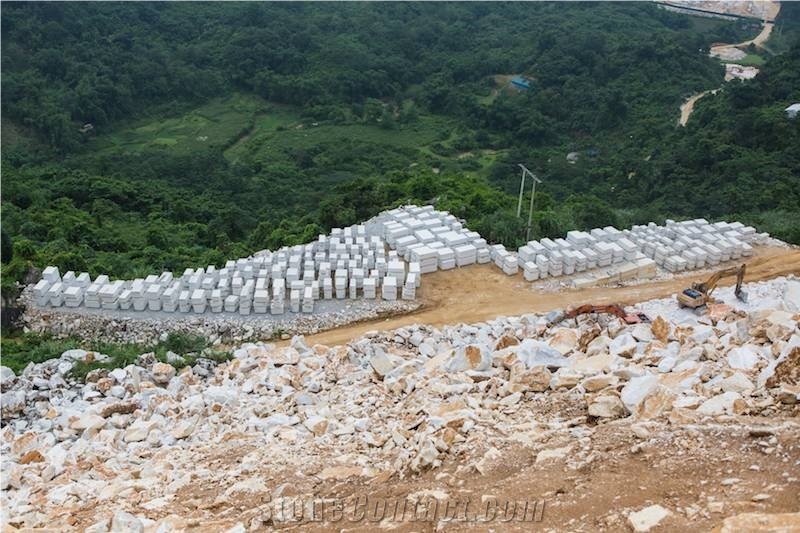 Tuong Phu Opal White, Diamond White Marble Quarry