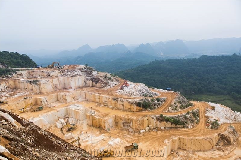 Tuong Phu Opal White, Diamond White Marble Quarry