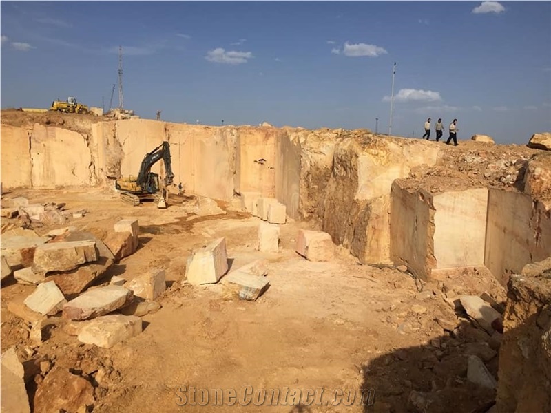 Yellow Yozgat Travertine Quarry