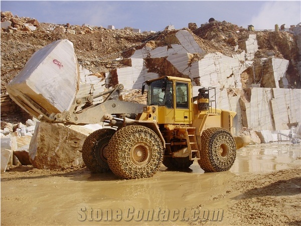 Marmara Panda White Marble Quarry