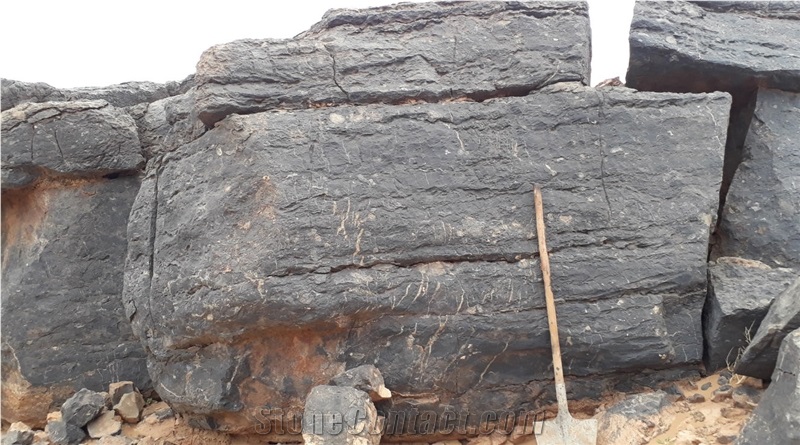 Marble Sidi Ali Tafraoute Fossil Black Marble Quarry