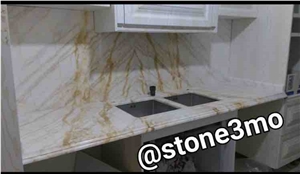 3mostone Golden White Marble Quarry