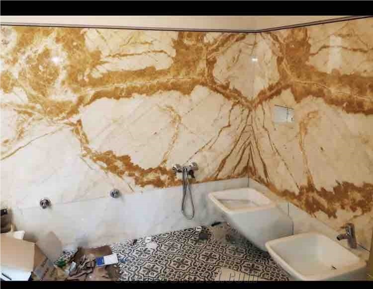 3mostone Golden White Marble Quarry
