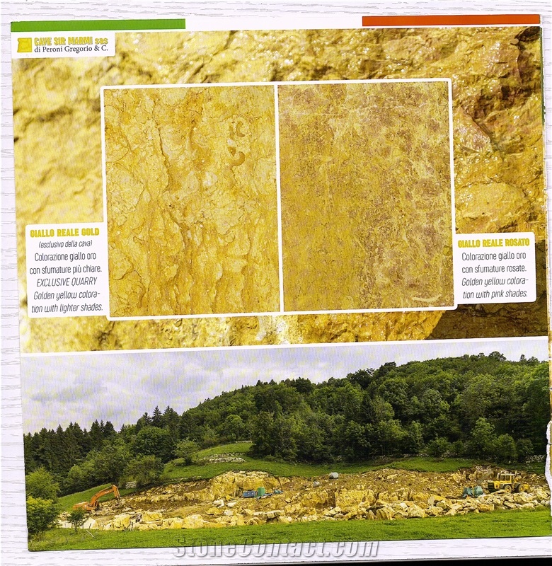 Giallo Reale Marble - Giallo Reale Rosato Marble Quarry