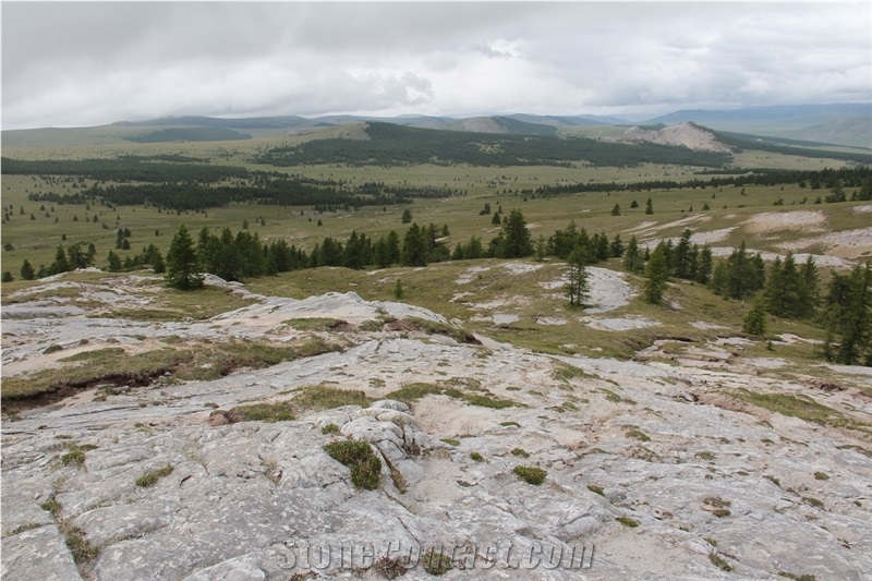 Black And White Mongolian Marble Quarry