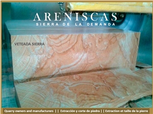 Cantera Arenisca Crema Veteada - Veined Sandstone Quarry