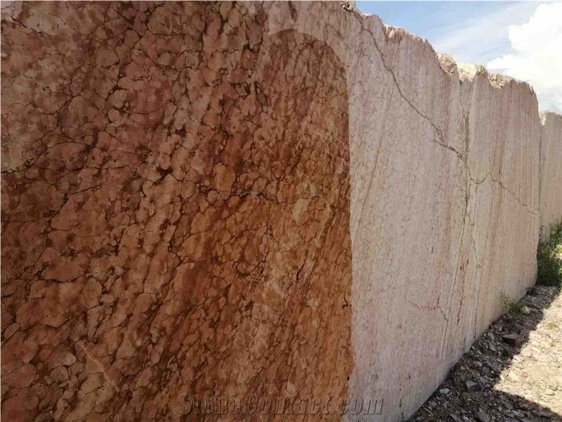 Rosso Karpato Marble new Ukrainian material. Analog Rosso Verona. Quarry Blocks