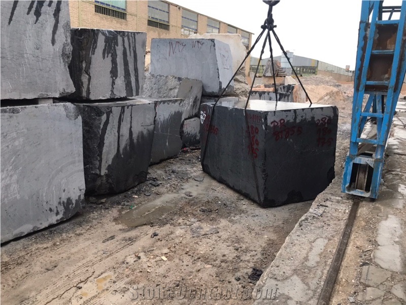 Persian Nero Marquina Marble- Najafabad Black Marble Quarry