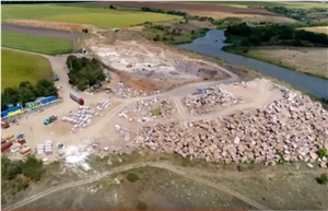 Rosso Santiago Extra Granite Quarry