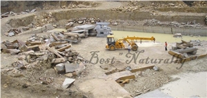 Raveena Sandstone, Buff-Mint Sandstone, India Beige Sandstone Quarry