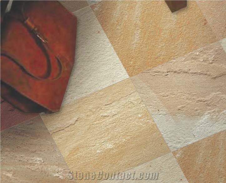 Raveena Sandstone, Buff-Mint Sandstone, India Beige Sandstone Quarry