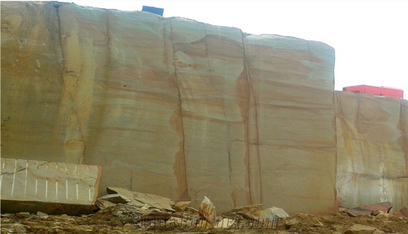 Cantera Arenisca Crema Veteada - Veined Sandstone Quarry