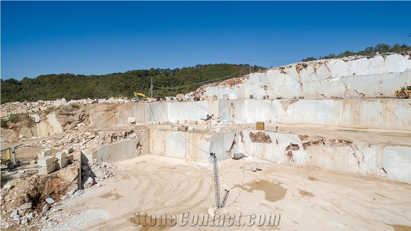 Kemalpasa White-Bursa Bianco White Marble Quarry