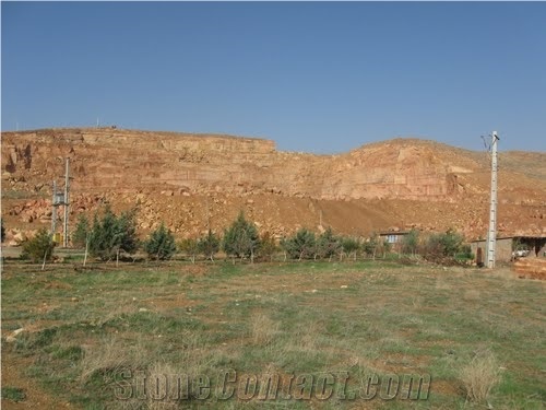 Azarshahr Red Travertine Quarry