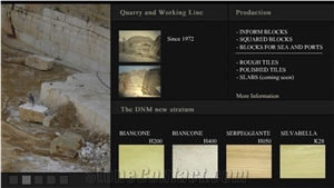 Serpeggiante Marble, Biancone and Bronzetto Marbles Quarry
