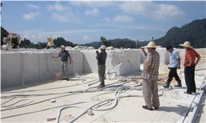 Kelantan Purplish White Marble- Black Spotted White Marble Quarry