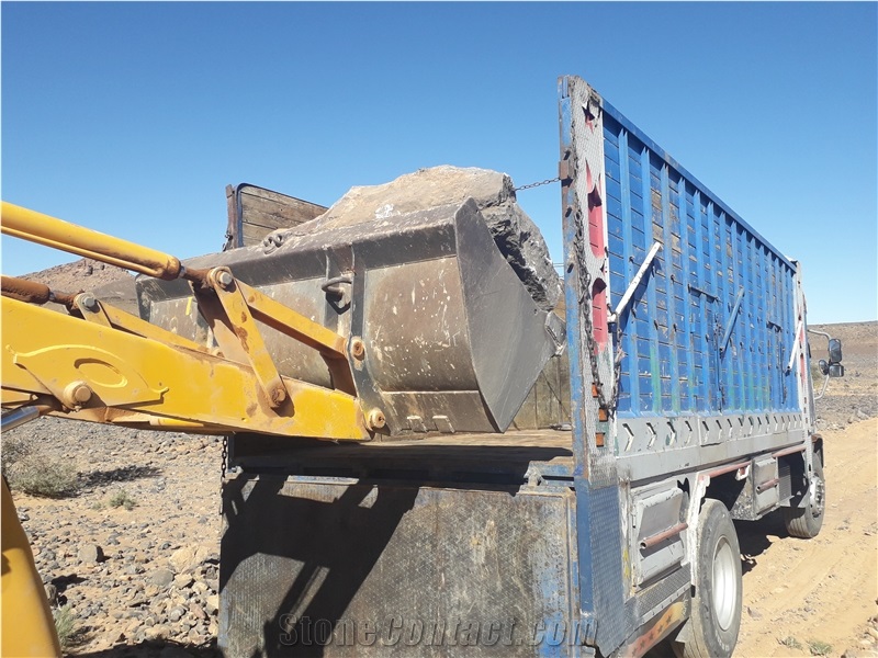 Marble Sidi Ali Tafraoute Fossil Black Marble Quarry