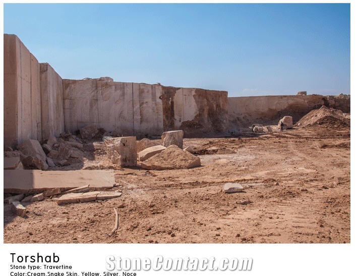 Smoked Travertine, Snake Skin Travertine Torshab Quarry