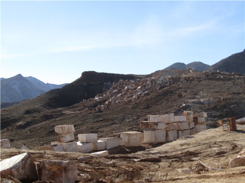 Gazanbar White Travertine Quarry