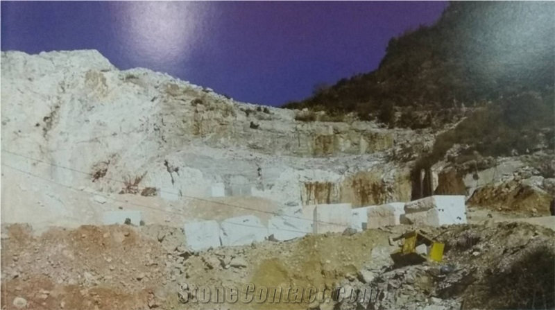 Moon Lotus White Marble Quarry