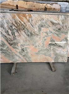 Coral Pink Grey Marble Quarry