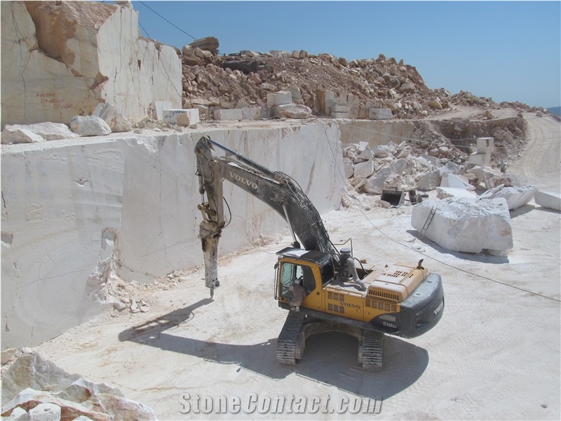 POLMER MARBLE Mugla White Marble Quarry