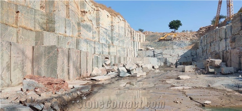 Rainforest Green Marble Quarry