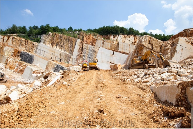 Breccia Aurora Marble Monte Pule Quarry
