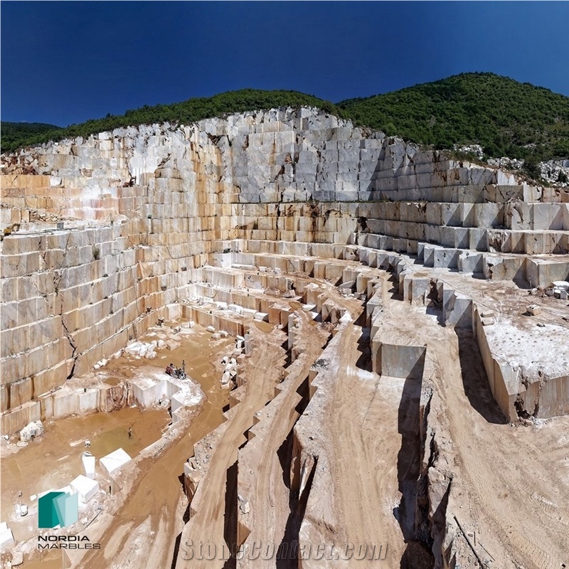 Granitis - Kycnos White Marble, Victory White Marble Quarry