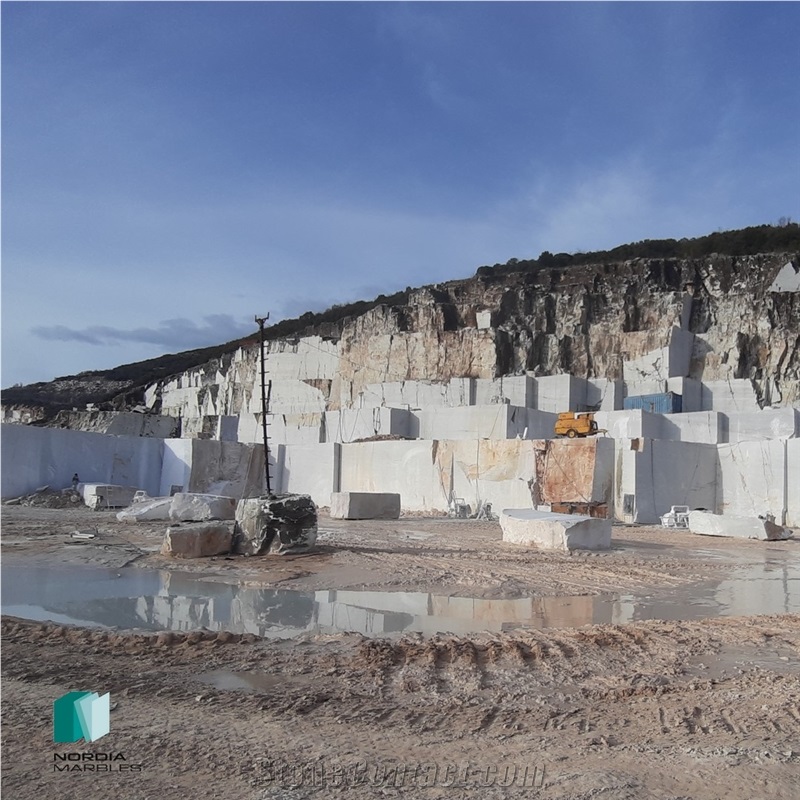 Kavala Semi White Marble Quarry