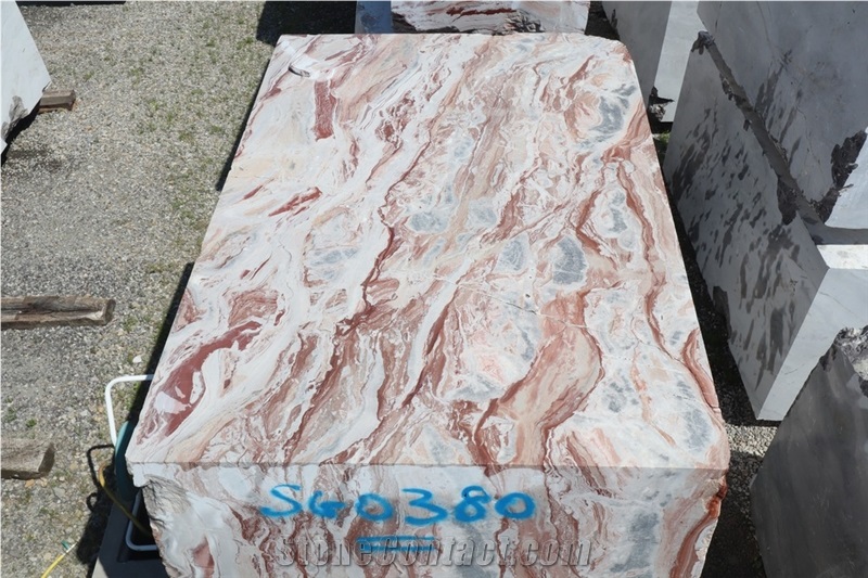 San Giovanni Bianco Arabescato Orobico Rosso Marble Quarry