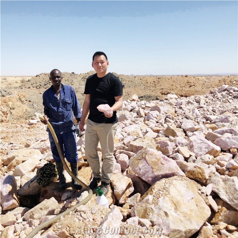 Rose Quartz Raw Stone Quarry
