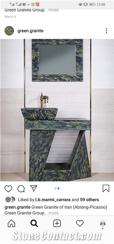 Picasso Green Granite quarry