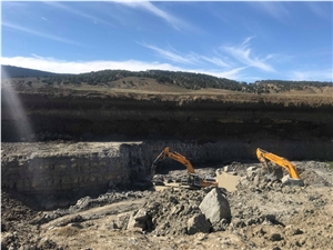 Grey Foussana Limestone Quarry