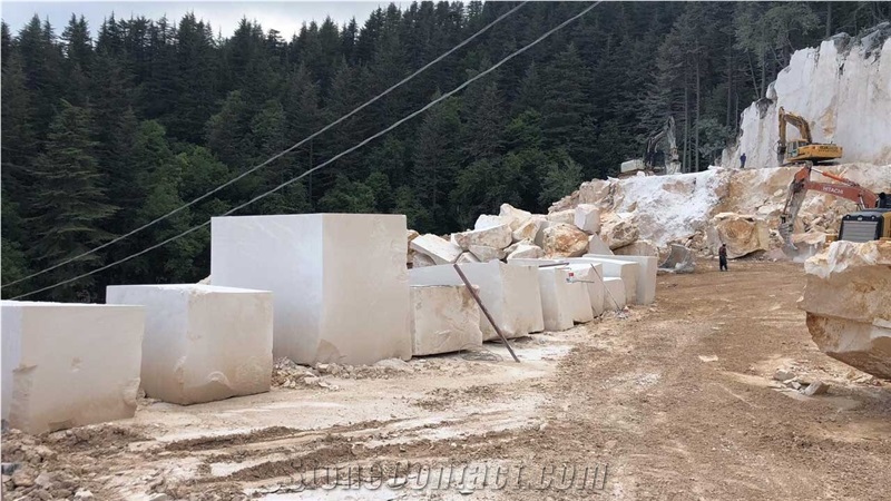 Finike White Limestone- Finike White Fossil Limestone Quarry
