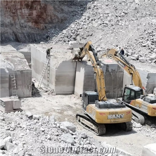 Wooden White Marble Quarry