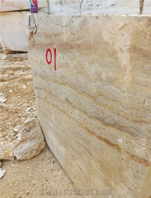 Denizli Yellow Travertine Quarry