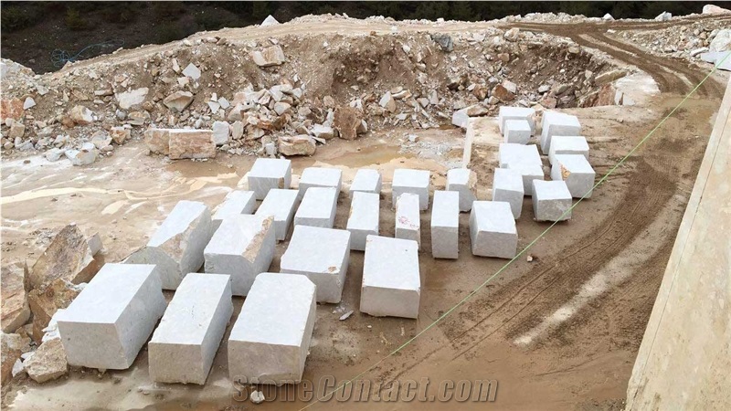 Finike White Limestone- Finike White Fossil Limestone Quarry
