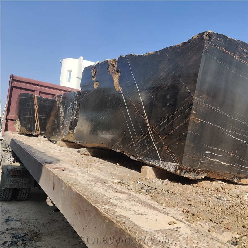 Noir Aziza-Black Sahara Marble Quarry