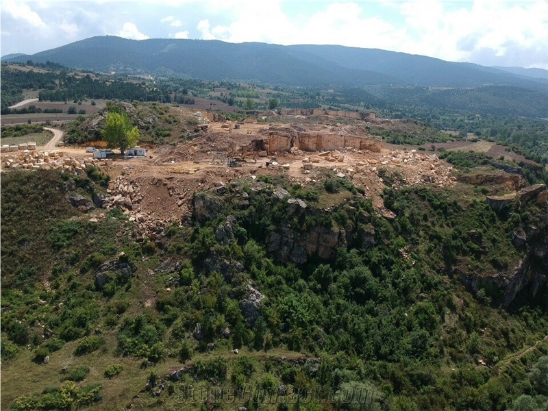 Gold Travertine Quarry