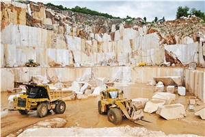 Nestos Grey - Nestos Semi White Marble Quarry