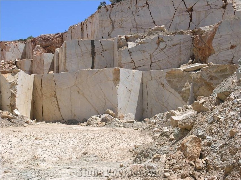 Ritsona Yellow Marble Quarry - Mykalissos Gold, Ritsona Gold Marble