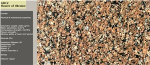 GR12 Flower of Ukraine Granite