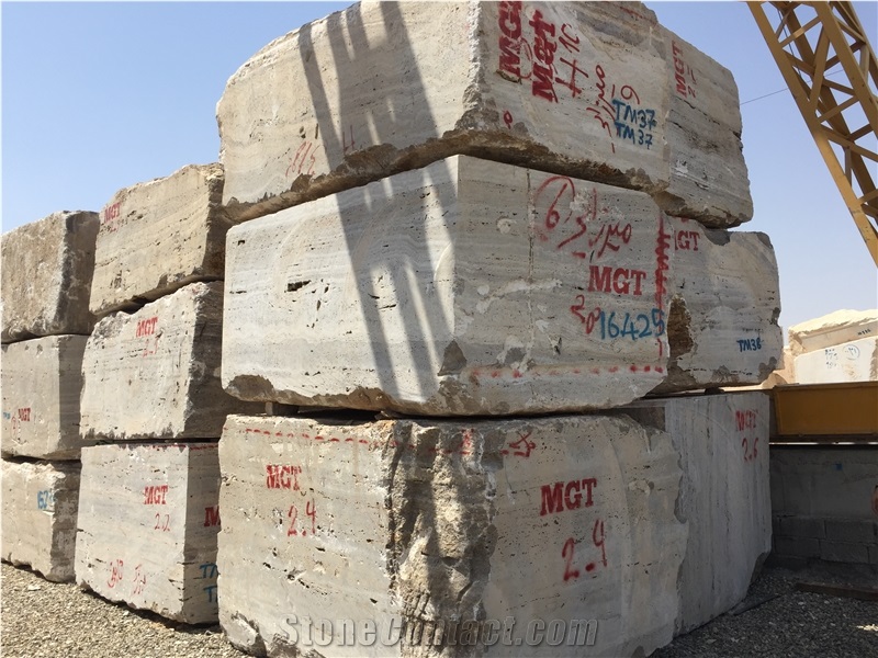Persian Silver Travertine - Gray Travertine Quarry
