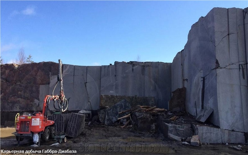 Gabbro Diabase - Karelia Black Granite Quarry