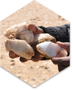 Chami White Quartz Stone Quarry