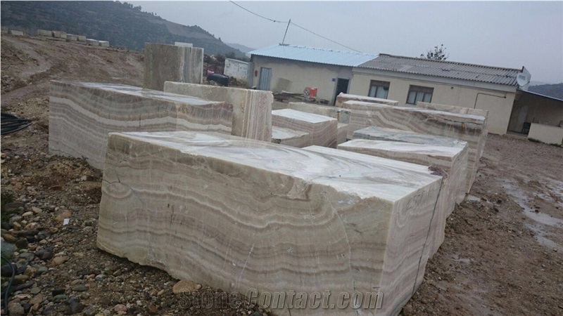 Turkey White Brown Onyx Quarry