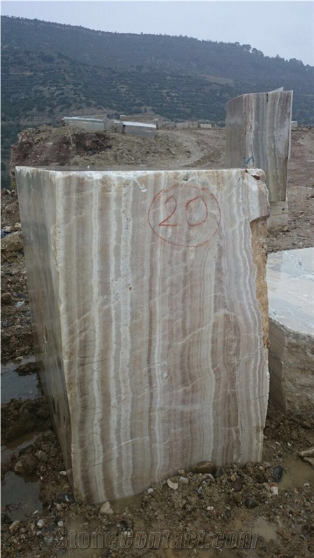 Turkey White Brown Onyx Quarry