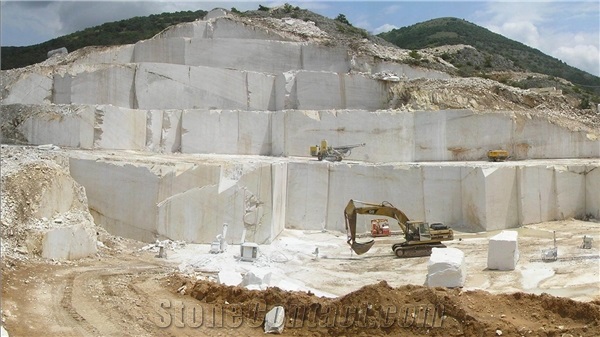 Macedonian Sivec White A1 Marble Quarry